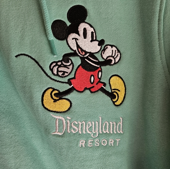 Disneyland Resort “Classic Mickey” Mint green Zip-up Hoodie.  Like new condition - Picture 2 of 7